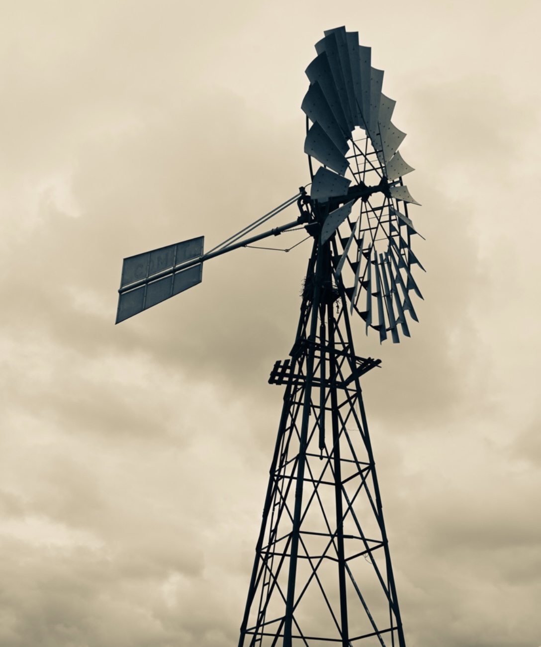 A station windmill against a Central Queensland sky